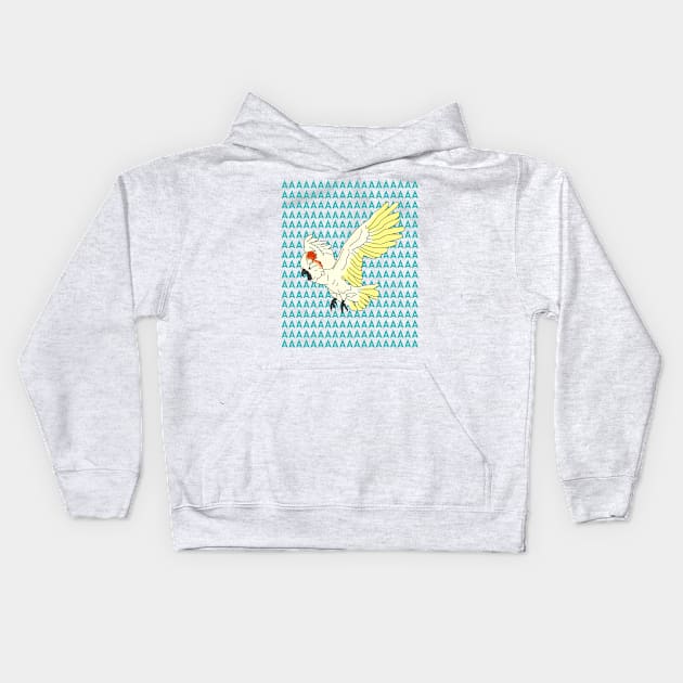 moluccan cockatoo AAAAA Kids Hoodie by FandomizedRose